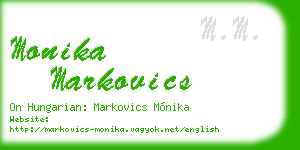 monika markovics business card